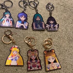 Sailor moon  Keychains Set of 7